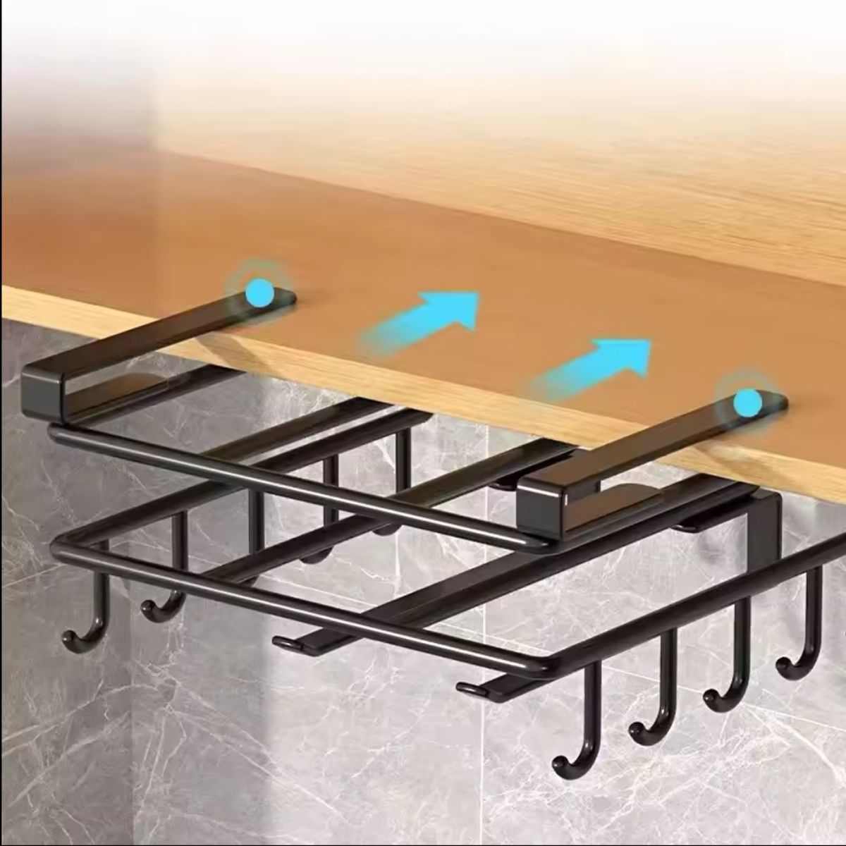 Under-Cabinet Multi-Purpose Kitchen Organizer Rack