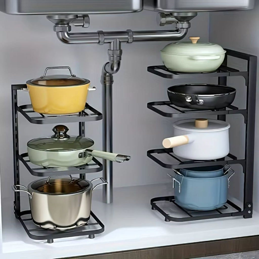 Adjustable Stainless Steel Pot & Pan Organizer