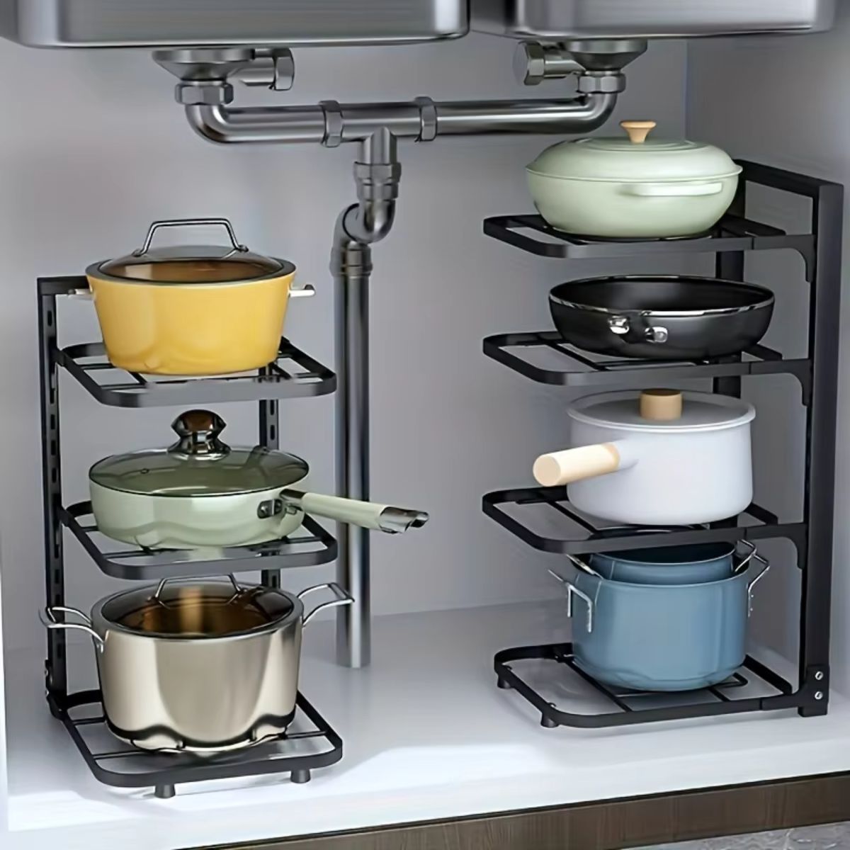 Adjustable Stainless Steel Pot & Pan Organizer