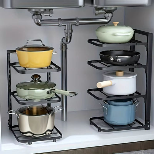 Adjustable Stainless Steel Pot & Pan Organizer