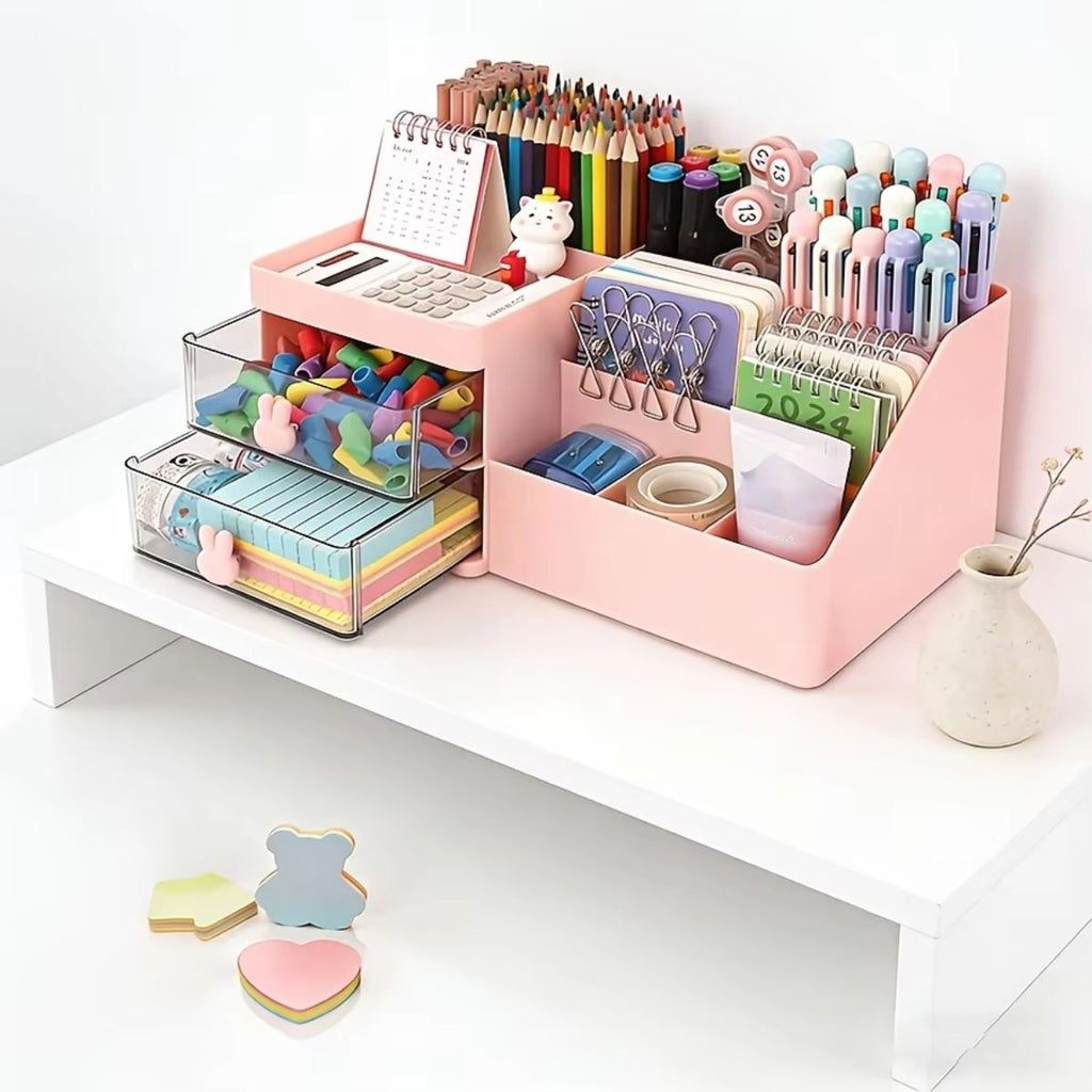 Cute Rabbit Desk Organizer Stationery Set